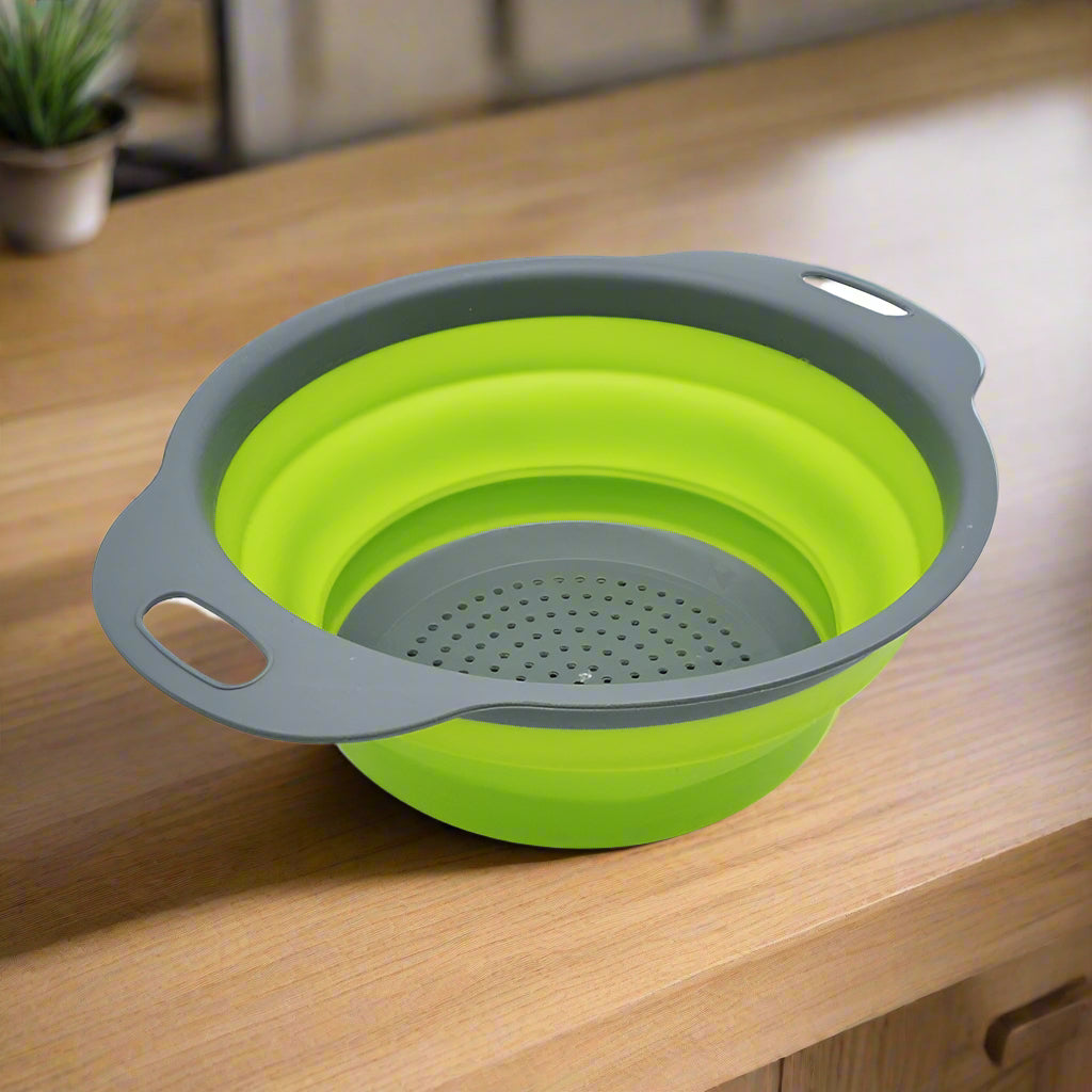 🥦 Foldable Silicone Colander – Space-Saving Strainer SmartPursue™