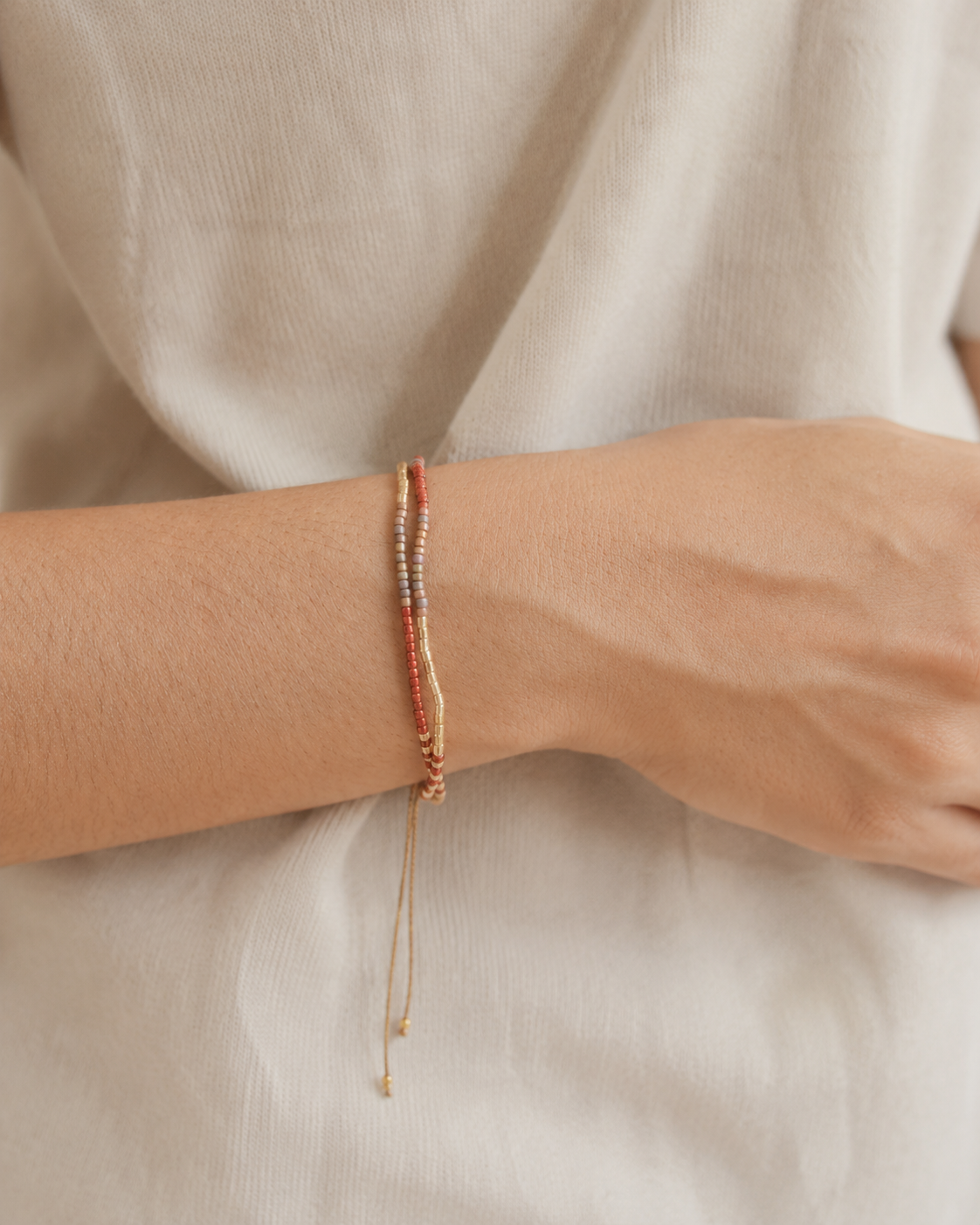 Golden Beaded Bracelet Village Thrive