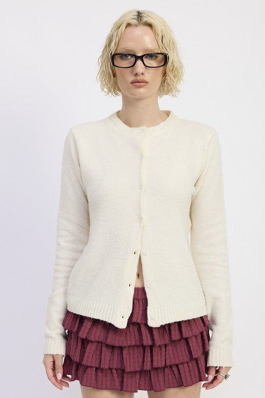 FITTED BUTTON UP CARDIGAN Shop Style & More | Fresh Looks, Everyday Deals & Free Shipping