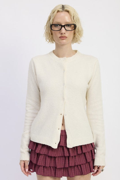 FITTED BUTTON UP CARDIGAN Shop Style & More | Fresh Looks, Everyday Deals & Free Shipping