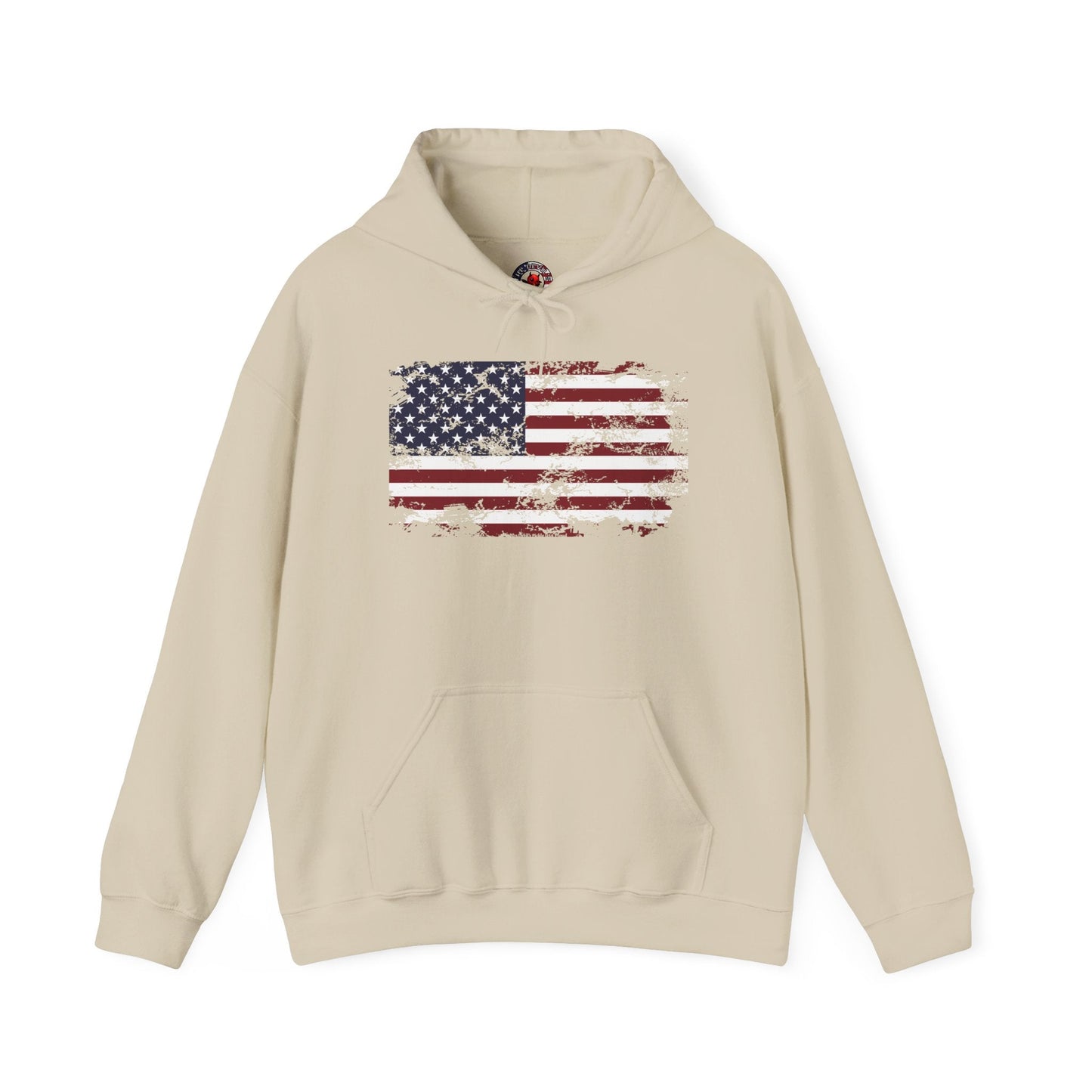 Vintage Style American Flag Hooded Sweatshirt The Devil's Pickle