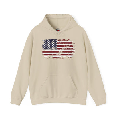 Vintage Style American Flag Hooded Sweatshirt The Devil's Pickle