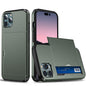 Applicable iphone 14 phone case Apple 13 slider insert card 2 in 1 anti-drop 12Pro wallet case XR
