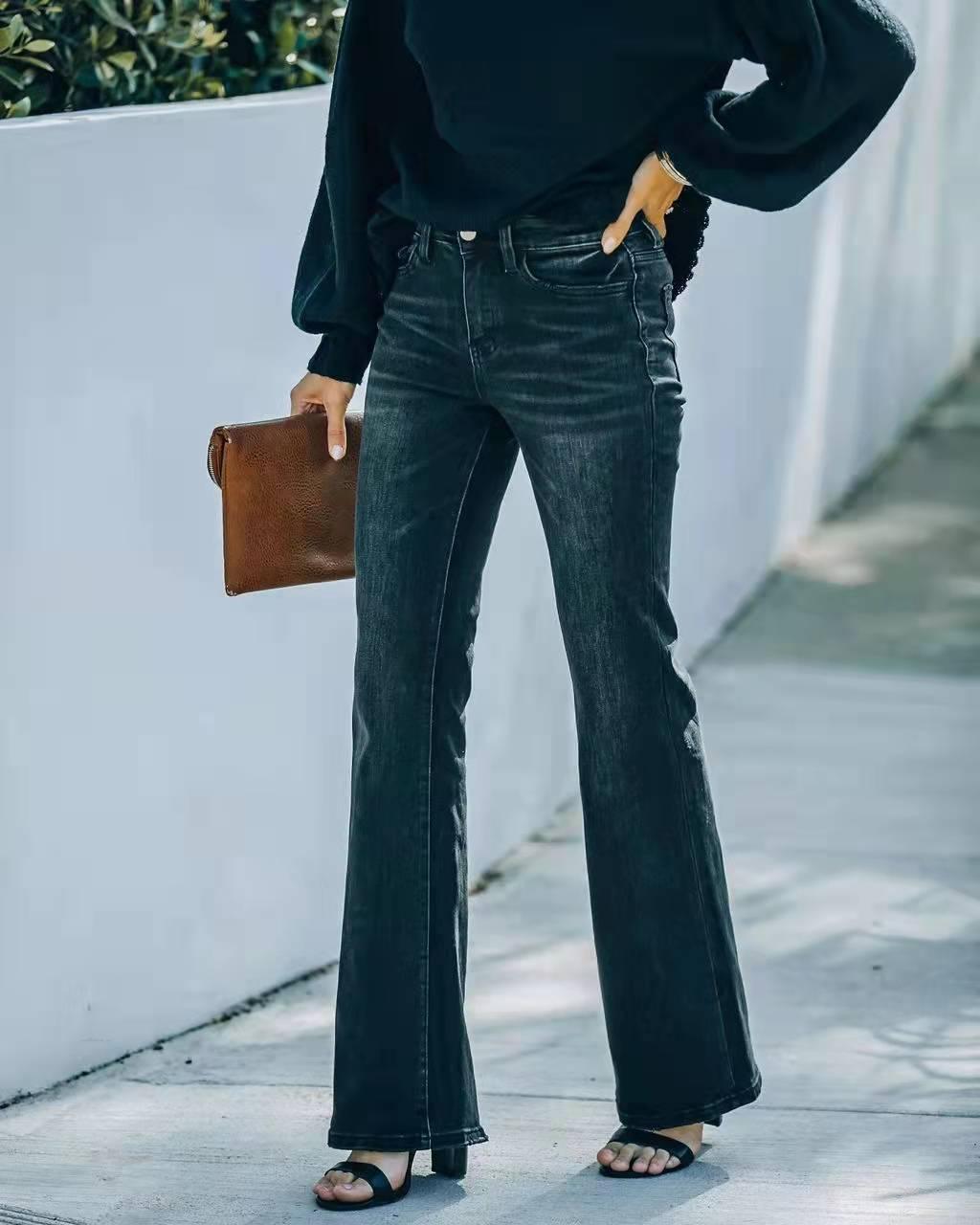High Waist Black Pencil Jeans – Perfect Fit for Cowgirls Country in My Heart