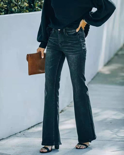 High Waist Black Pencil Jeans – Perfect Fit for Cowgirls Country in My Heart