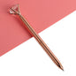 21Color Kawaii Ballpoint Pen Big Gem Metal Ball Pen With Large Diamond Blue And Black Magical Pen Fashion School Office Supplies