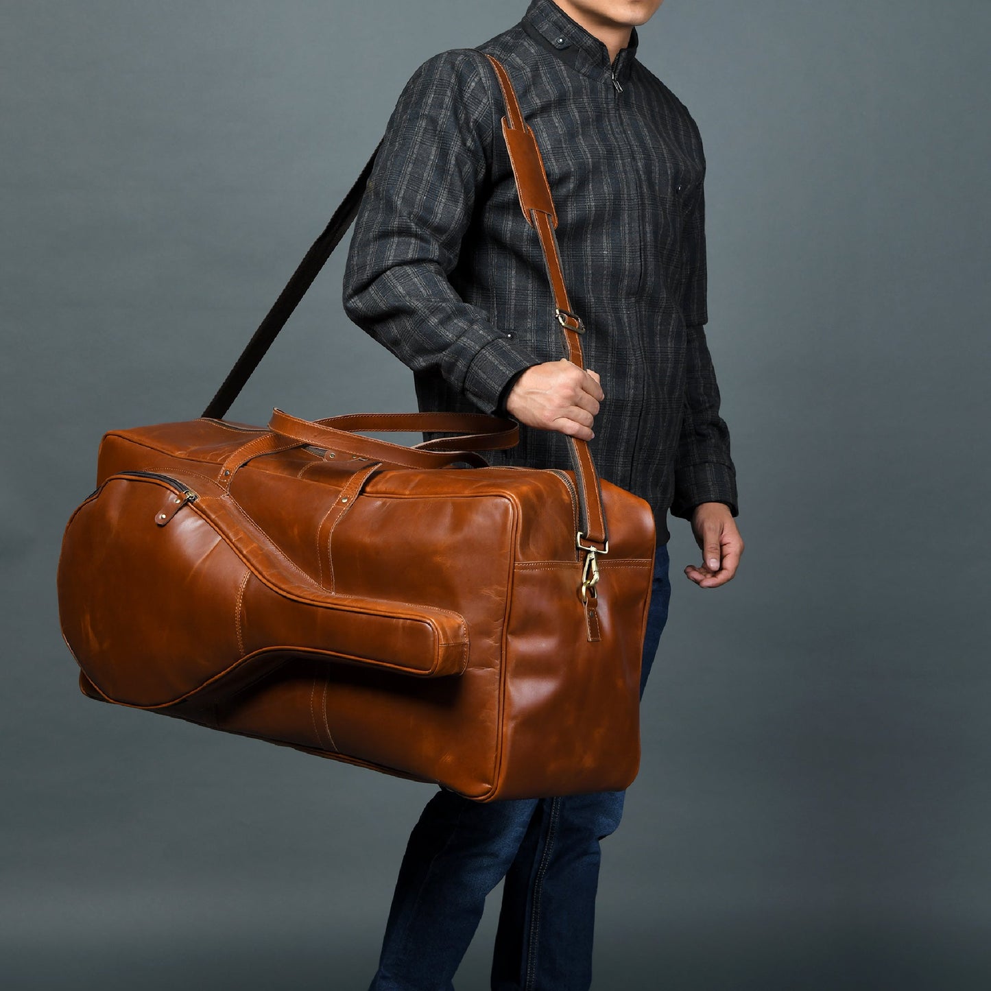 Buffalo Leather Tennis Duffle Bag Classy Leather Bags