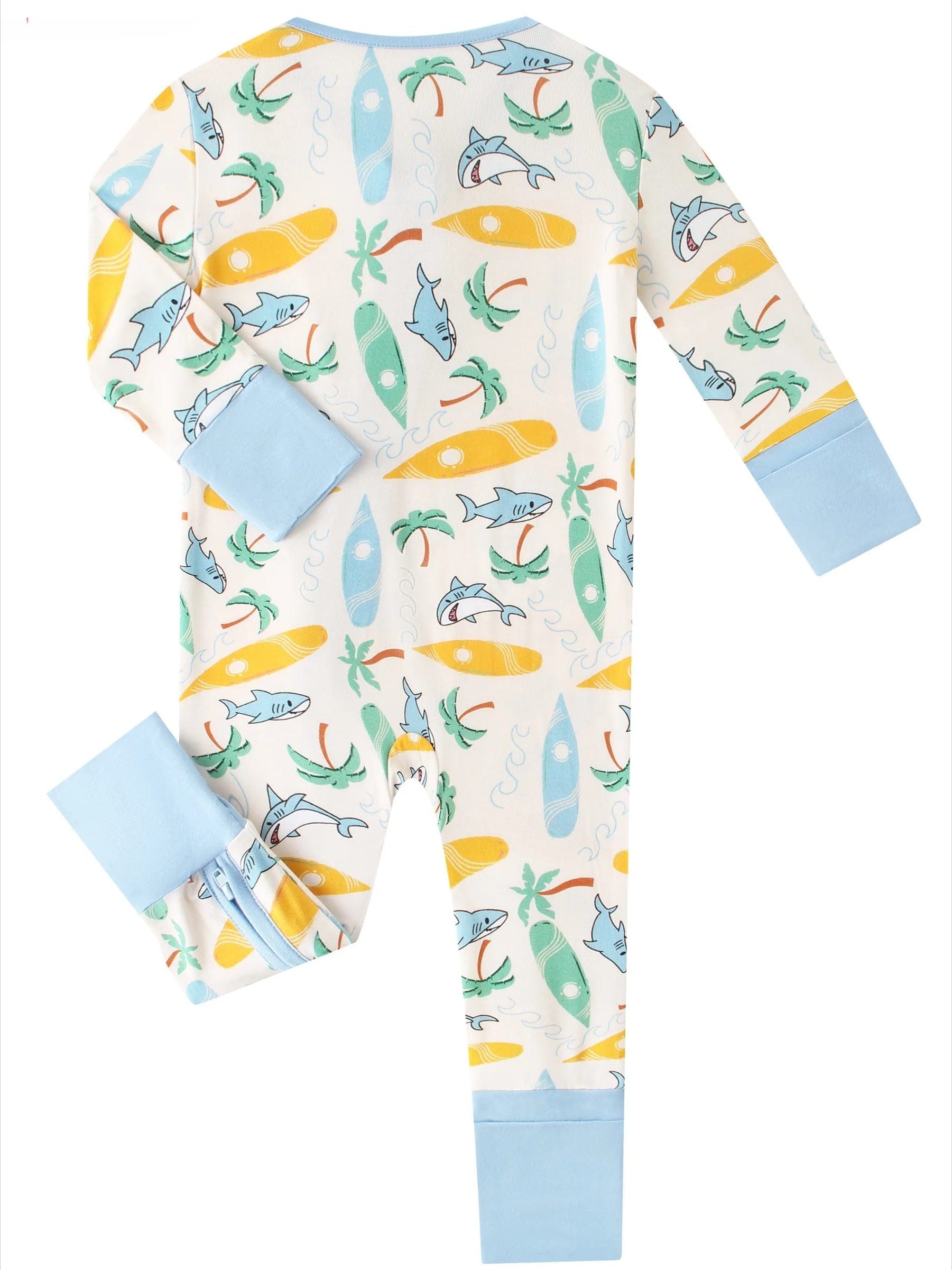 Posh TOT Surf's Up Bamboo Baby Convertible Zippy Romper  CINCO DE MAYO PROMO - FINAL SALE Charlies Project Kids