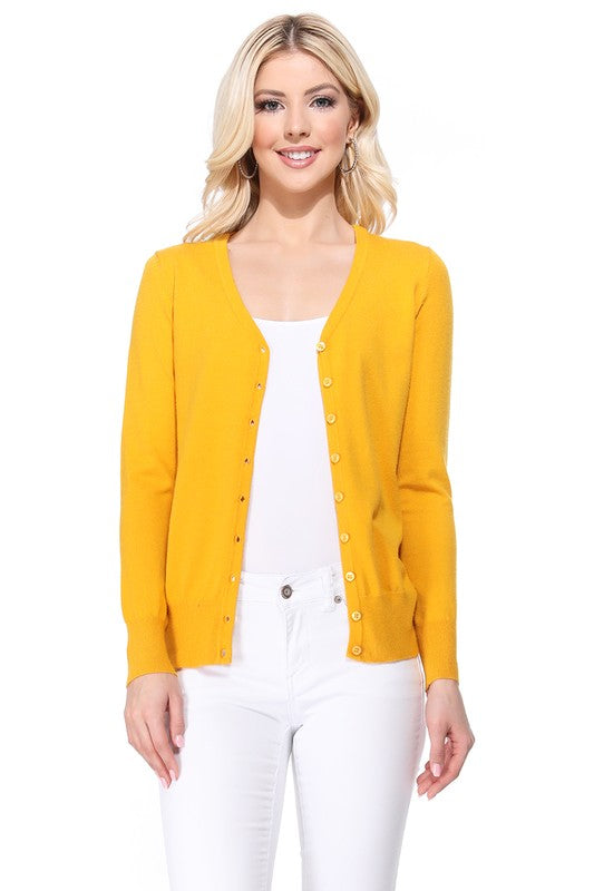 Women's V-Neck Button Down Knit Cardigan Sweater Shop Style & More | Fresh Looks, Everyday Deals & Free Shipping