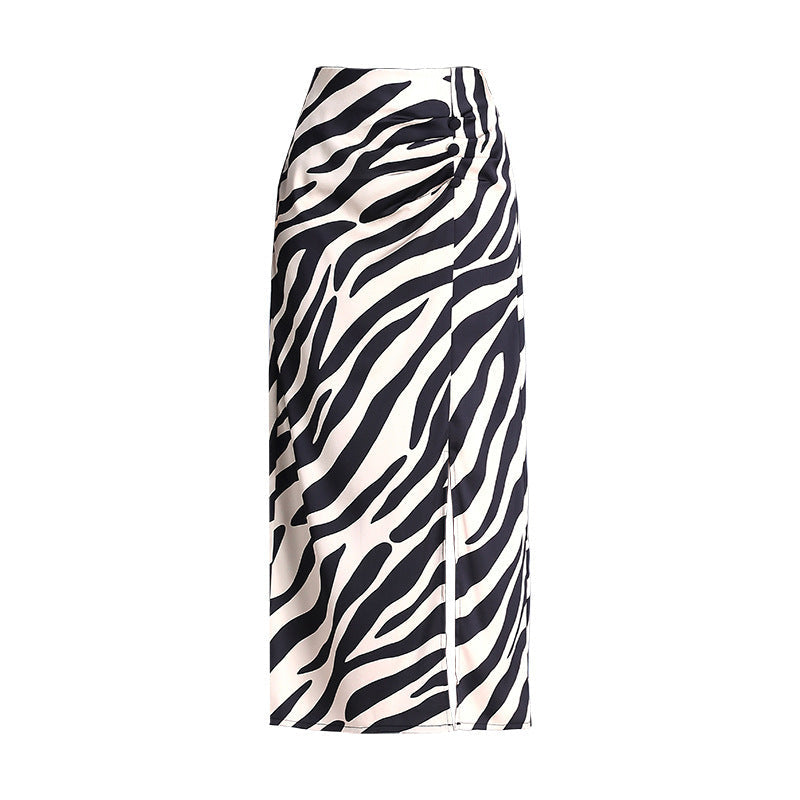 Women's High Waist Hip Split Fashion Sense Temperament Long Skirt Grayceful LLC