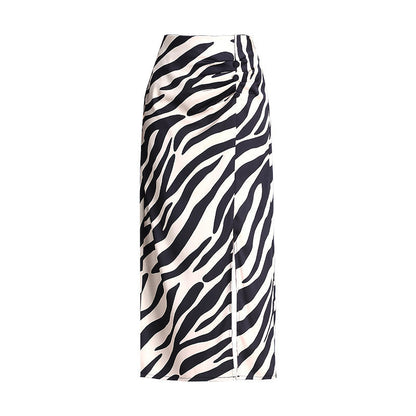 Women's High Waist Hip Split Fashion Sense Temperament Long Skirt Grayceful LLC