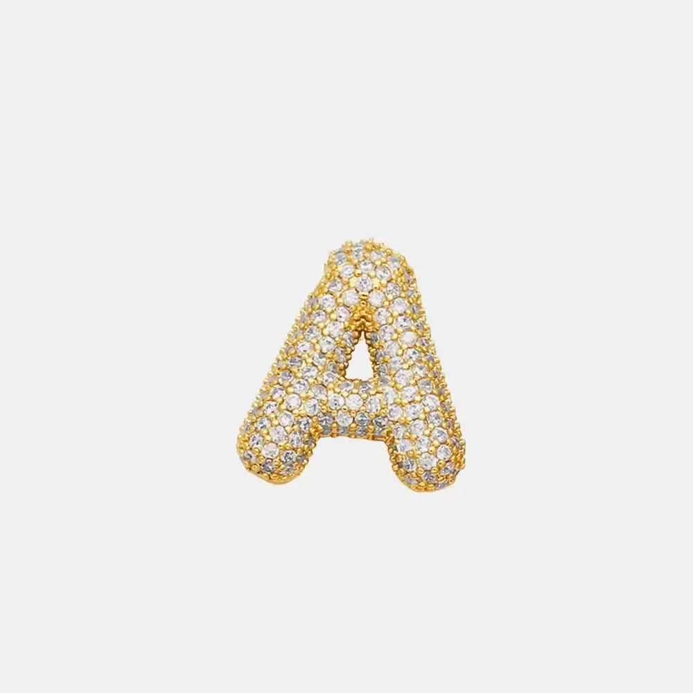 EmberLuxe "Glimmer" Bubble Letter Pendant (A-K) Ivory Embers