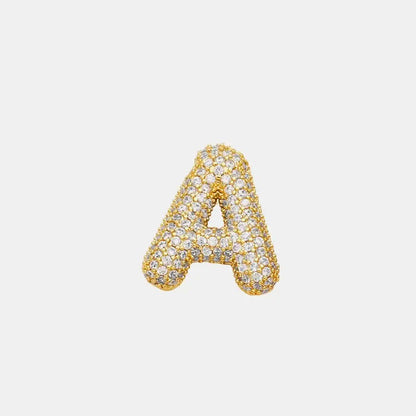 EmberLuxe "Glimmer" Bubble Letter Pendant (A-K) Ivory Embers