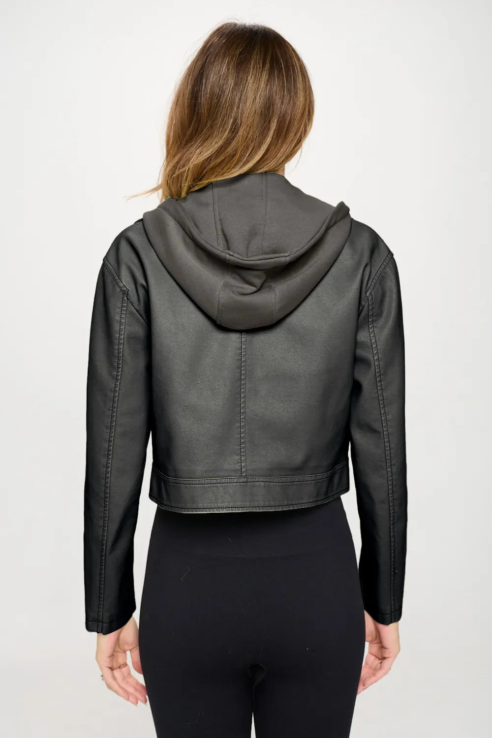 Coalition LA Snap Down Cropped Hooded Jacket New Era Fashion LLc