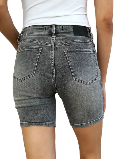 Judy Blue Full Size High Waist Washed Denim Shorts West2East Surf