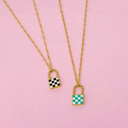 Checkered Locket Necklace Shop Style & More | Fresh Looks, Everyday Deals & Free Shipping