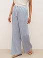 100% Linen Elastic Waist Straight-Leg Trousers JOURDAN