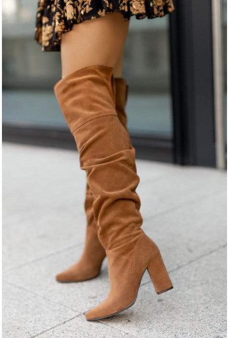 Fall Winter Fashion High Heel Pointed Toe Suede Women's Over-the-knee Boots See size chart under “more details” The Fashion Celestial