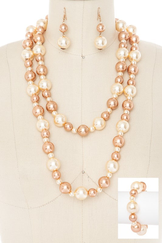 3PC Mix Pearl Wrapped Long Necklace Set Shop Style & More | Fresh Looks, Everyday Deals & Free Shipping