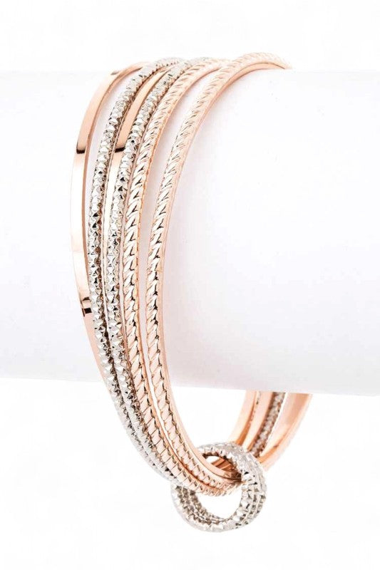 Infinity Loop Mix Tone Bangle Set Shop Style & More | Fresh Looks, Everyday Deals & Free Shipping