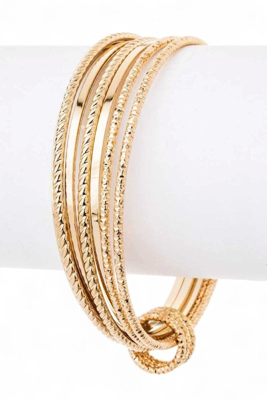 Infinity Loop Mix Tone Bangle Set Shop Style & More | Fresh Looks, Everyday Deals & Free Shipping