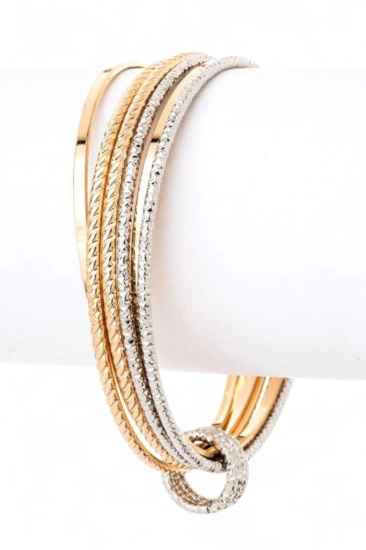 Infinity Loop Mix Tone Bangle Set Shop Style & More | Fresh Looks, Everyday Deals & Free Shipping