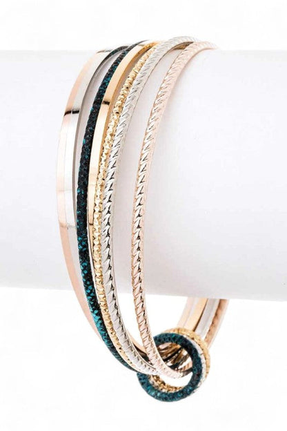 Infinity Loop Mix Tone Bangle Set Shop Style & More | Fresh Looks, Everyday Deals & Free Shipping