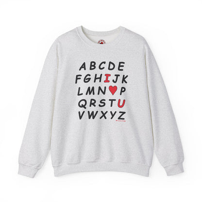 ABC I Love You Crewneck Sweatshirt The Devil's Pickle