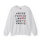 ABC I Love You Crewneck Sweatshirt The Devil's Pickle