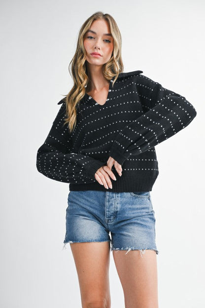 Dot Knit Pullover Sweater Shop Style & More | Fresh Looks, Everyday Deals & Free Shipping