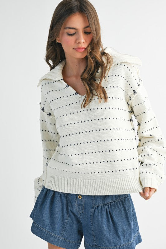 Dot Knit Pullover Sweater Shop Style & More | Fresh Looks, Everyday Deals & Free Shipping
