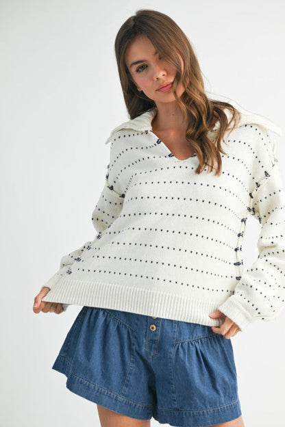 Dot Knit Pullover Sweater Shop Style & More | Fresh Looks, Everyday Deals & Free Shipping