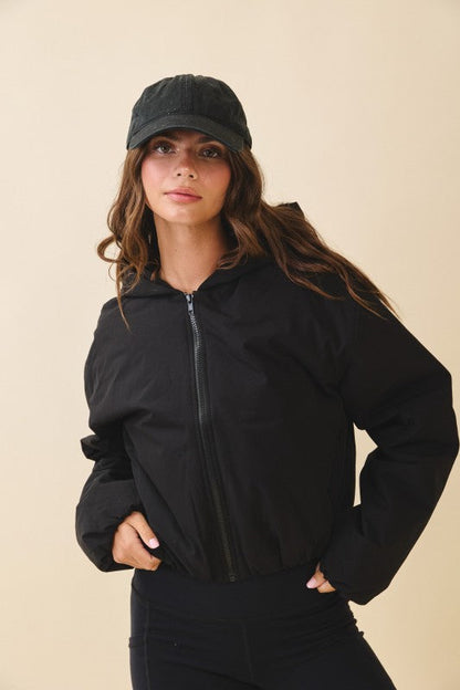 Cropped Hooded Zip-Up Puffer Jacket See size chart under “more details” The Fashion Celestial
