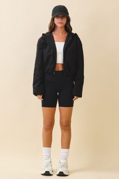 Cropped Hooded Zip-Up Puffer Jacket See size chart under “more details” The Fashion Celestial