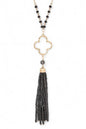 Beaded Tassel Clover Pendant Long Necklace Shop Style & More | Fresh Looks, Everyday Deals & Free Shipping