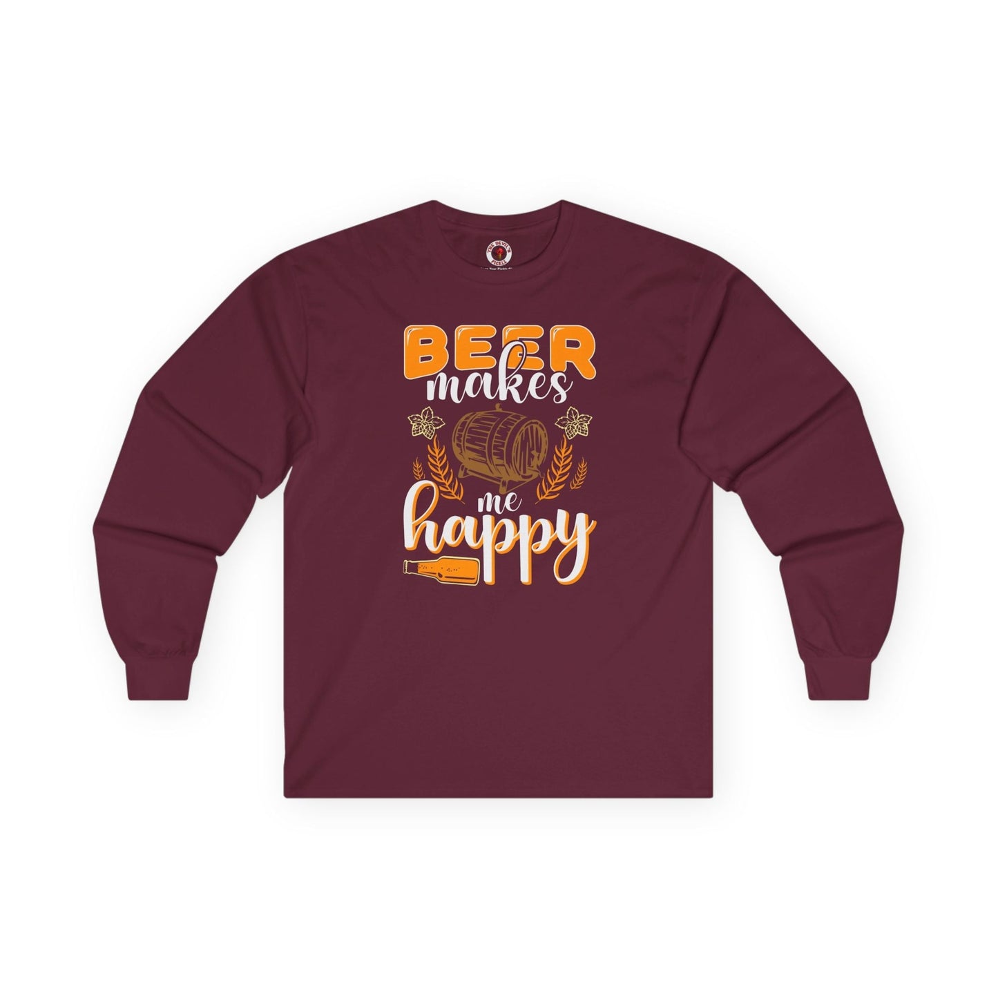 Beer Makes Me Happy Long Sleeve Tee The Devil's Pickle