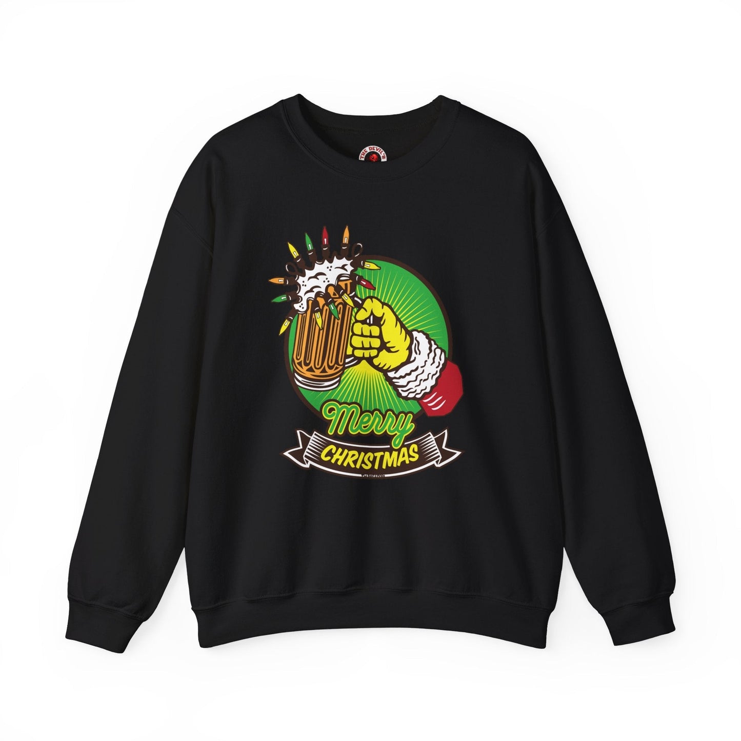 Merry Christmas Beer Crewneck Sweatshirt The Devil's Pickle