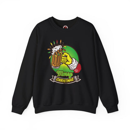 Merry Christmas Beer Crewneck Sweatshirt The Devil's Pickle