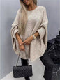 Winter Loose Batwing Sleeve Pullover Sweater Fashion Oversized Knitted Shawl Sweater Tops For Women Clothing Grayceful LLC
