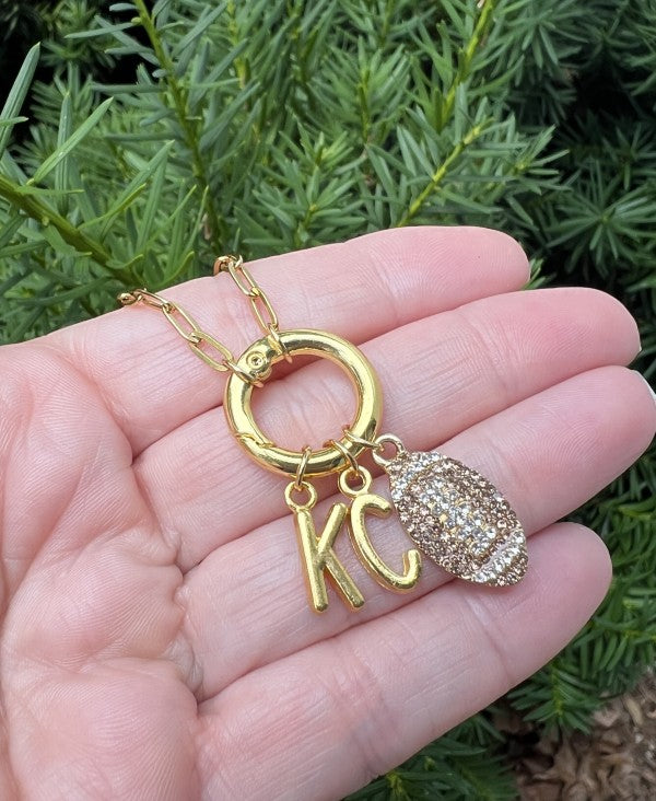 Chiefs Charm Rhinestone Kansas City Necklace KC Shop Style & More | Fresh Looks, Everyday Deals & Free Shipping