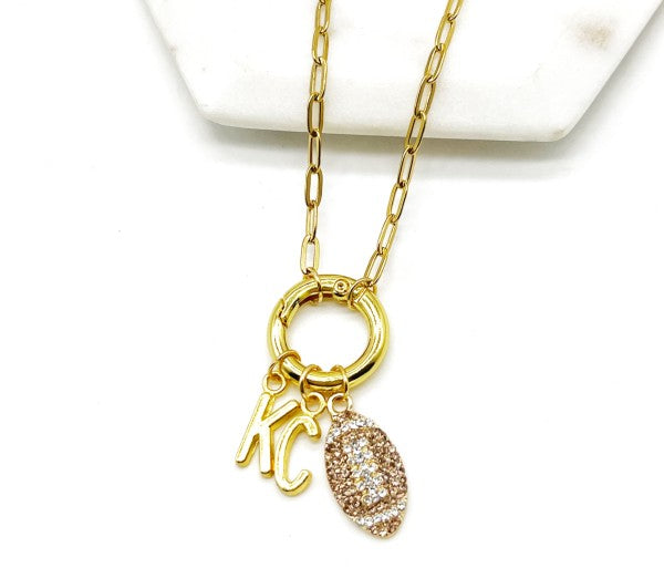Chiefs Charm Rhinestone Kansas City Necklace KC Shop Style & More | Fresh Looks, Everyday Deals & Free Shipping