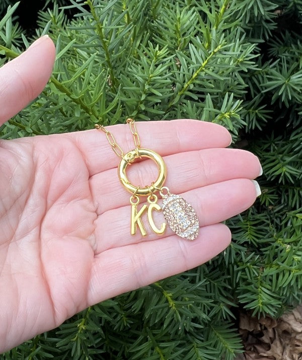 Chiefs Charm Rhinestone Kansas City Necklace KC Shop Style & More | Fresh Looks, Everyday Deals & Free Shipping