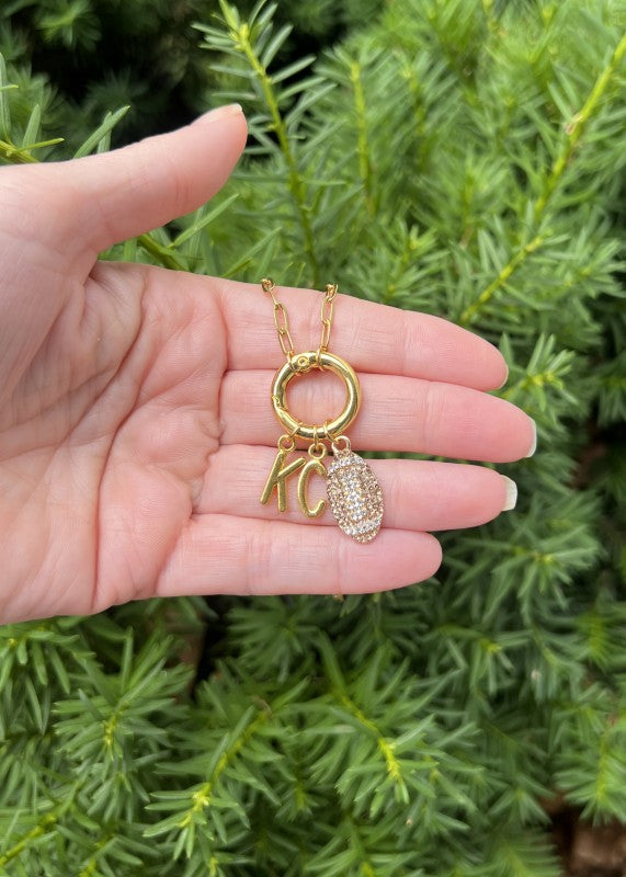 Chiefs Charm Rhinestone Kansas City Necklace KC Shop Style & More | Fresh Looks, Everyday Deals & Free Shipping