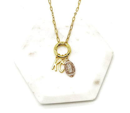Chiefs Charm Rhinestone Kansas City Necklace KC Shop Style & More | Fresh Looks, Everyday Deals & Free Shipping