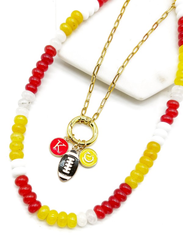 KC Chiefs Beaded Stone Necklace NFL Kansas City Shop Style & More | Fresh Looks, Everyday Deals & Free Shipping