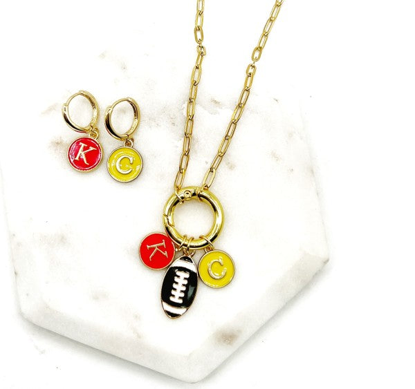 Chiefs Charm Enamel Kansas City Necklace KC Shop Style & More | Fresh Looks, Everyday Deals & Free Shipping
