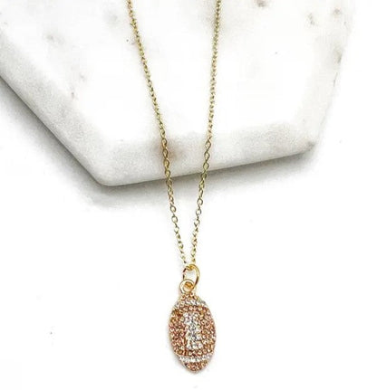 Rhinestone Football Charm Necklace Gameday Shop Style & More | Fresh Looks, Everyday Deals & Free Shipping