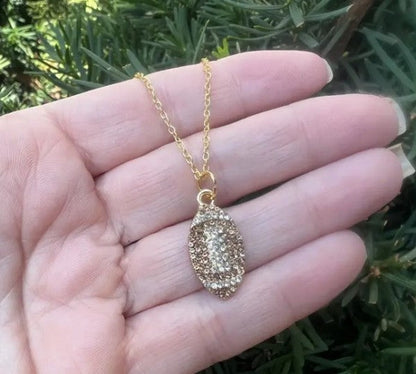 Rhinestone Football Charm Necklace Gameday Shop Style & More | Fresh Looks, Everyday Deals & Free Shipping