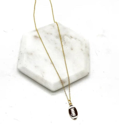 Enamel Football Charm Necklace Gameday Shop Style & More | Fresh Looks, Everyday Deals & Free Shipping