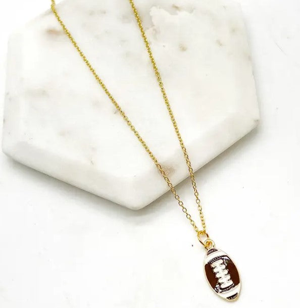 Enamel Football Charm Necklace Gameday Shop Style & More | Fresh Looks, Everyday Deals & Free Shipping